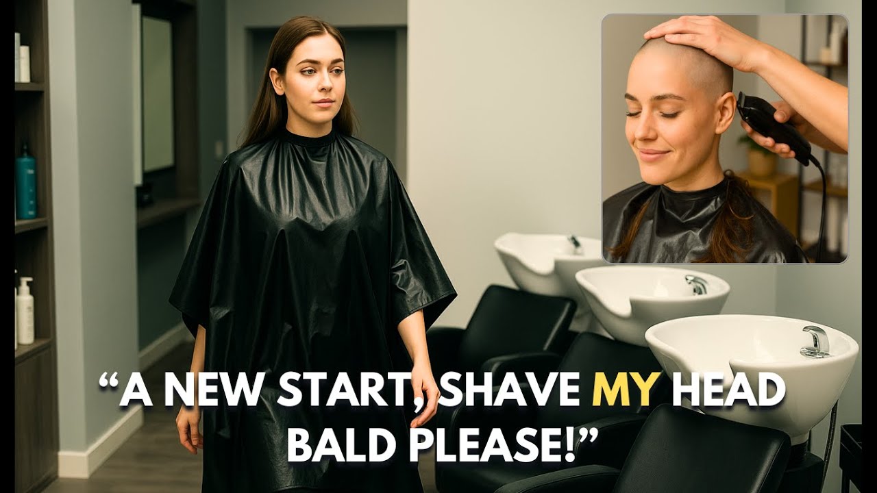Brave Woman Makes Difficult Decision! Completely BALD! - Headshave Stories