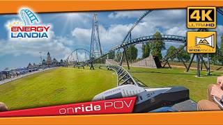 4K Adrenaline Overload 🤪 Pepsi Hyperion Front Row on-ride POV - Intamin Roller Coaster EnergyLandia