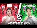 Red criminal vs green criminal my brother challenged me for 3 vs 3  garena free fire