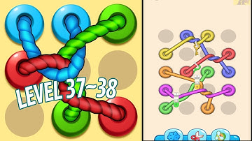 🏅 TANGLED LINE 3D: Knot Twisted 🤪 Level 37 ~ 38 🧩 Gameplay Walkthrough