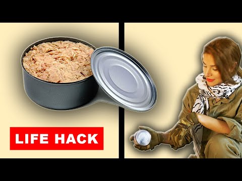 HOW TO OPEN A CAN WITHOUT A CAN OPENER | LIFE HACK