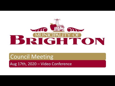 Brighton Municipal Council Meeting - August 17th, 2020