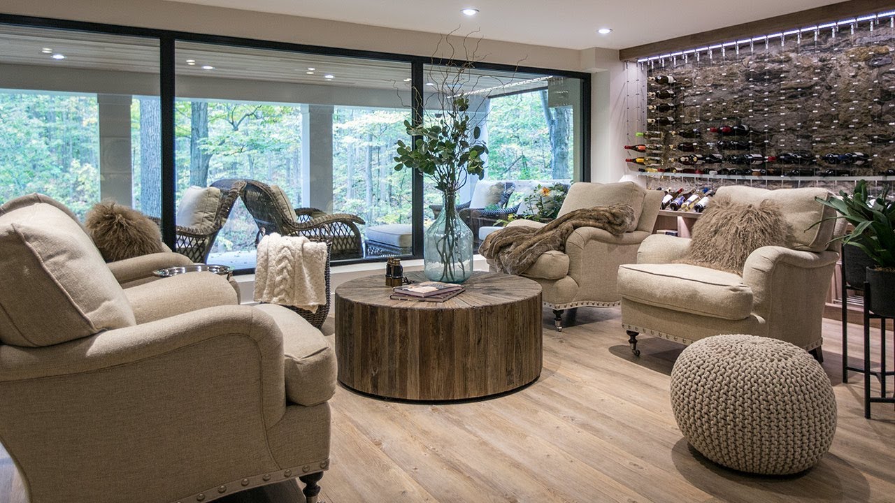 Interior Design — Chic Basement Makeover - YouTube