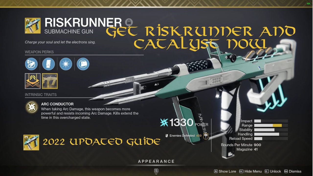 How To Get Riskrunner And Catalyst In 2022 S15 Destiny 2 YouTube