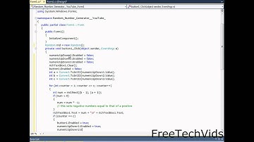 C# Tutorial 1: Advance Random Number Generator
