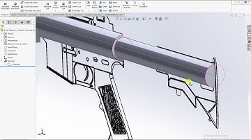 solidworks tutorial/ how to make the Rifle M4 carbine  IN SOLIDWORKS/ PART 1