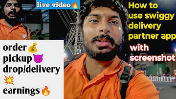 How to use swiggy delivery partner app🔥| order pickup drop/delivery boy job earnings|BreathTaker|BTI