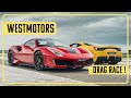 QUI GAGNERA !? DRAG RACES avec des SUPERCARS!