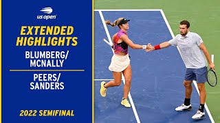 Blumberg/McNally vs. Peers/Sanders Highlights | 2022 US Open Semifinal