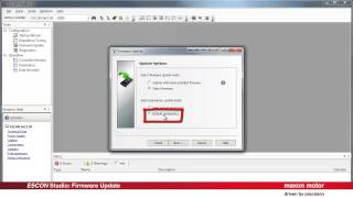 ESCON Studio: Firmware Update Tool Escon Studio Options