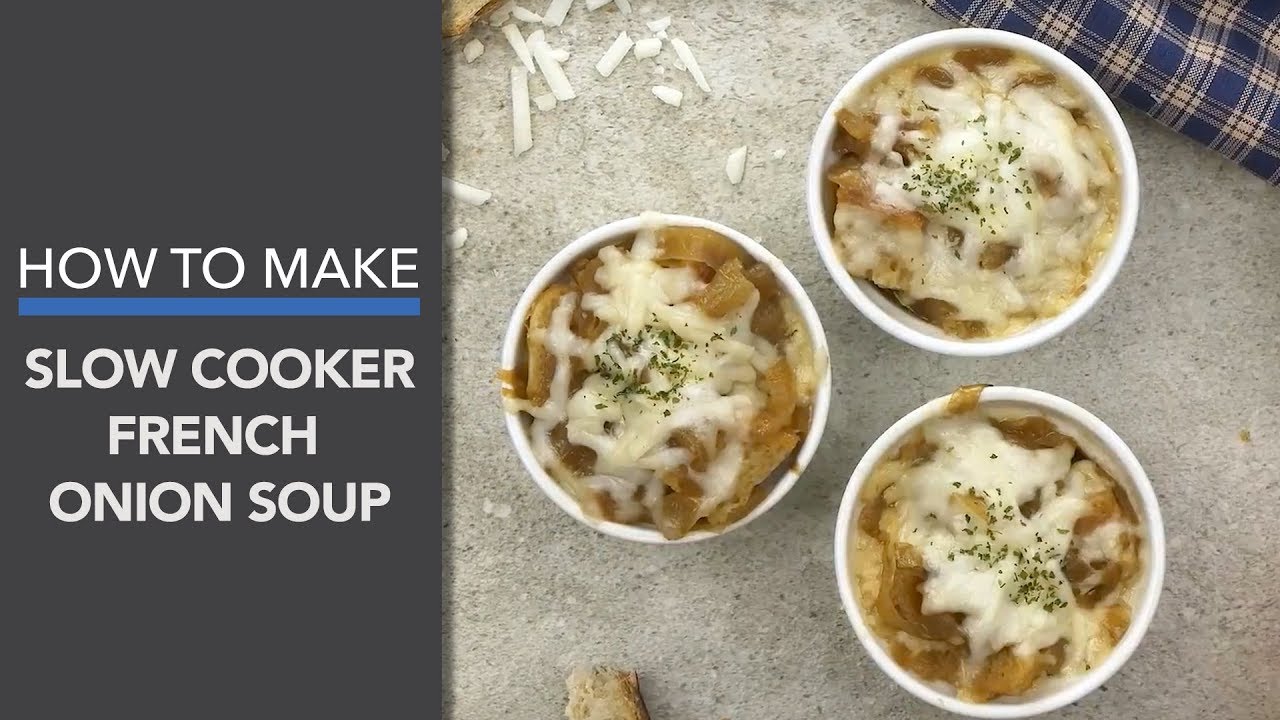 French Onion Soup Recipe (A Slow Cooker Recipe) - YouTube