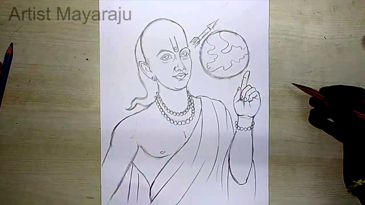 Aryabhatta drawing easy