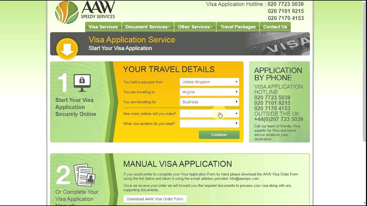 Get Online angola visa application | angola business visa | angola stv | AAW Speedy Services ...