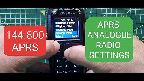 APRS Analogue- Anytone 878UVII , Programme Using Radio - No Code Plug