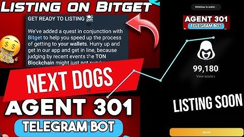 Telegram Bot Agent 301 Connect Bitget Wallet 😘 | Agent 301 Airdrop claiming | Agent 301 Listing Date