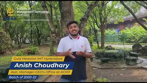 IMT-Hyderabad Testimonial Video - Anish Choudhary