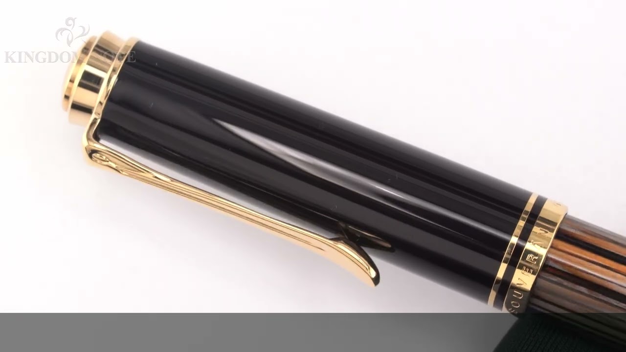 Pelikan ペリカン 万年筆 スーベレーン M400 茶縞 EF - YouTube