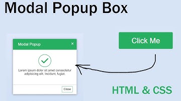 Simple Modal Popup Box using HTML & CSS