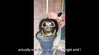 DIY Stacked pumpkin porch decor