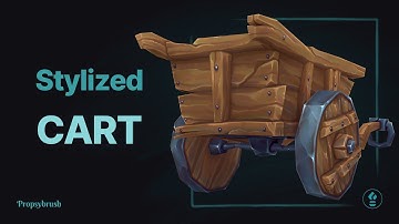 Stylized Cart 3D Model – Low-Poly, Hand-Painted, Game Ready | #Propsybrush