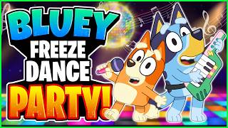 ❄️BLUEY FREEZE DANCE PARTY❄️ Fun Brain Break Games | Just Dance For Kids | Danny Go | Floor is lava