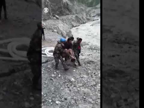 Man pulled alive from Nepal tunnel 10 days after deadly mudslides #shorts