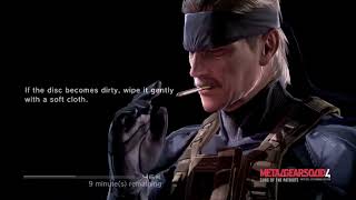 The full MGS4 install screen sequence on PS3