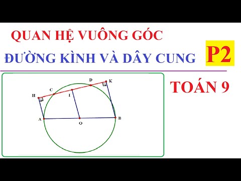 Video ĐƯỜNG KÍNH VÀ DÂY CUNG CỦA ĐƯỜNG TRÒN. BÀI TẬP SGK... - youtube