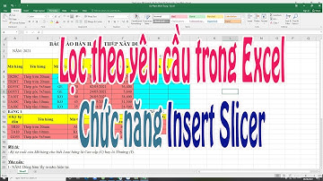 Lọc theo yêu cầu trong Excel - Chức năng Insert slicer