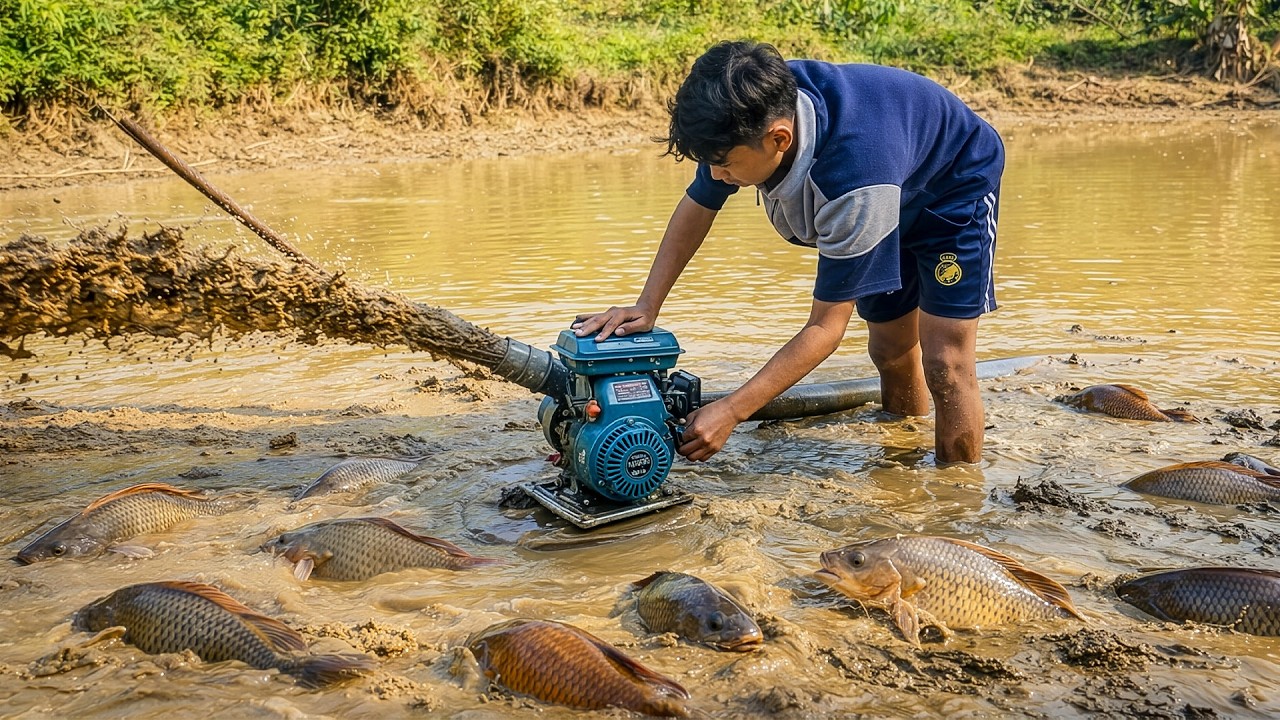 Catching Fish Water Poor Life & Daily Life Struggle – Homeless Survival Life