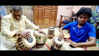 Student Lydian Nadhaswaram | Master Thulasi Dasen | Playing Tekka & Bols | #tablacover#tablasolo