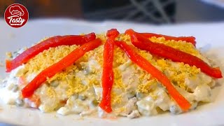 Olivier Salad | Russian Potato Salad | Оливье салат в средиземноморском стиле