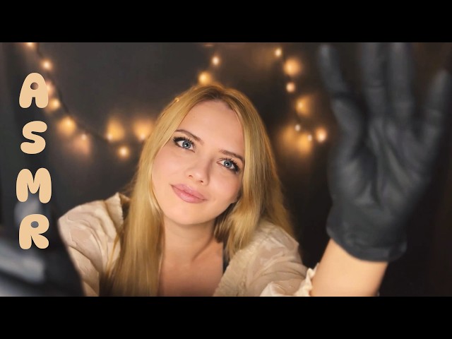 ASMR Soft Delicate Massage in Latex Gloves. Foam Massage. Slow Paced Relaxing Tingles