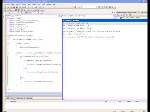 CSharp Tutorial - 1: Basic Login Form