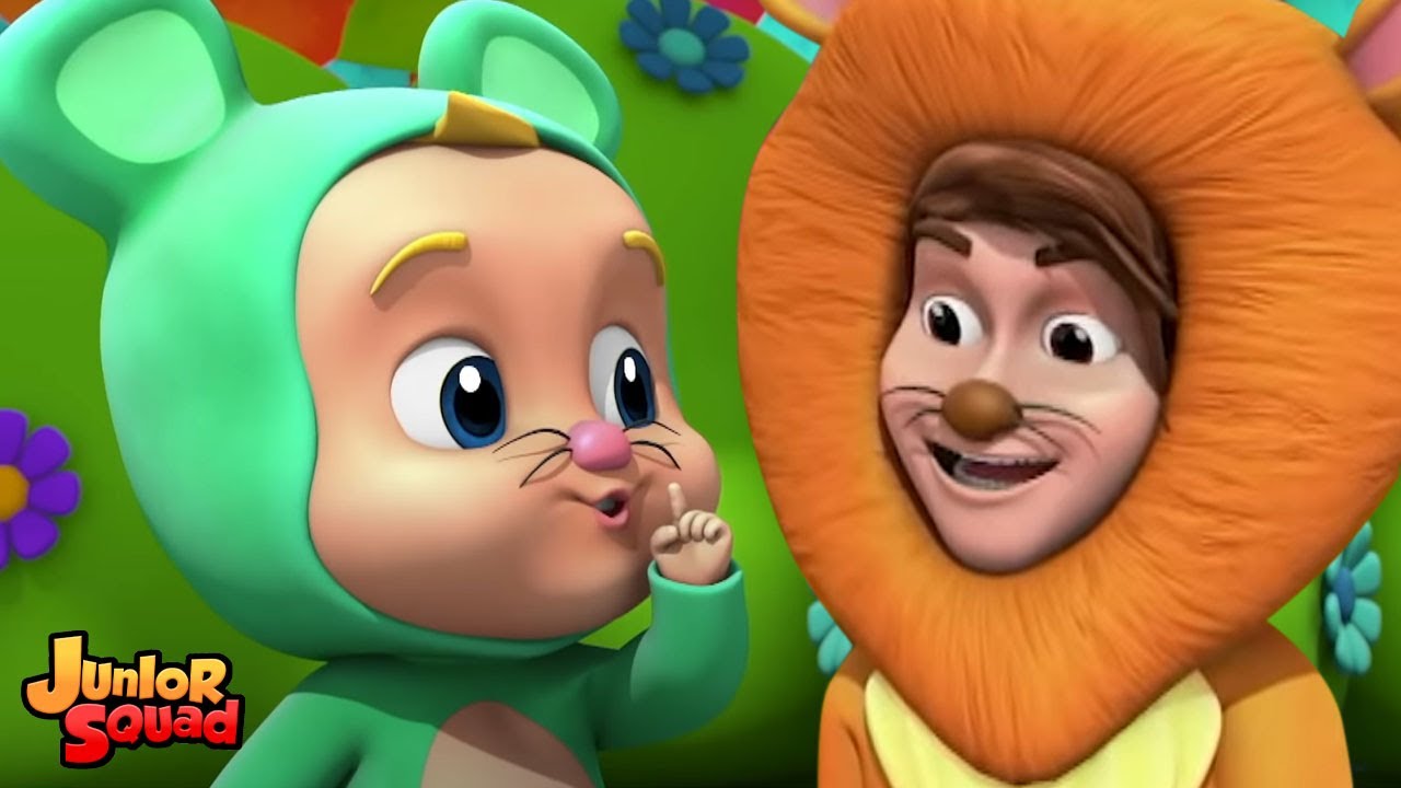 ⁣Лев и мышь популярные истории для детей по Junior Squad