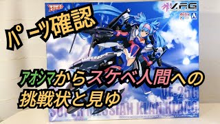 「塗れというのか」VFG VF-25G スーパーメサイア クランクラン 開封＆パーツ確認「アオシマ」