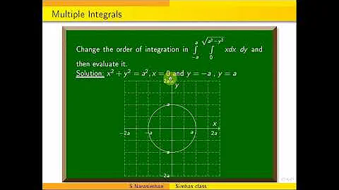 Change the order of integration in integral- a to a integral 0 to sqrt{a^2-y^2}} xdxdy then evaluate
