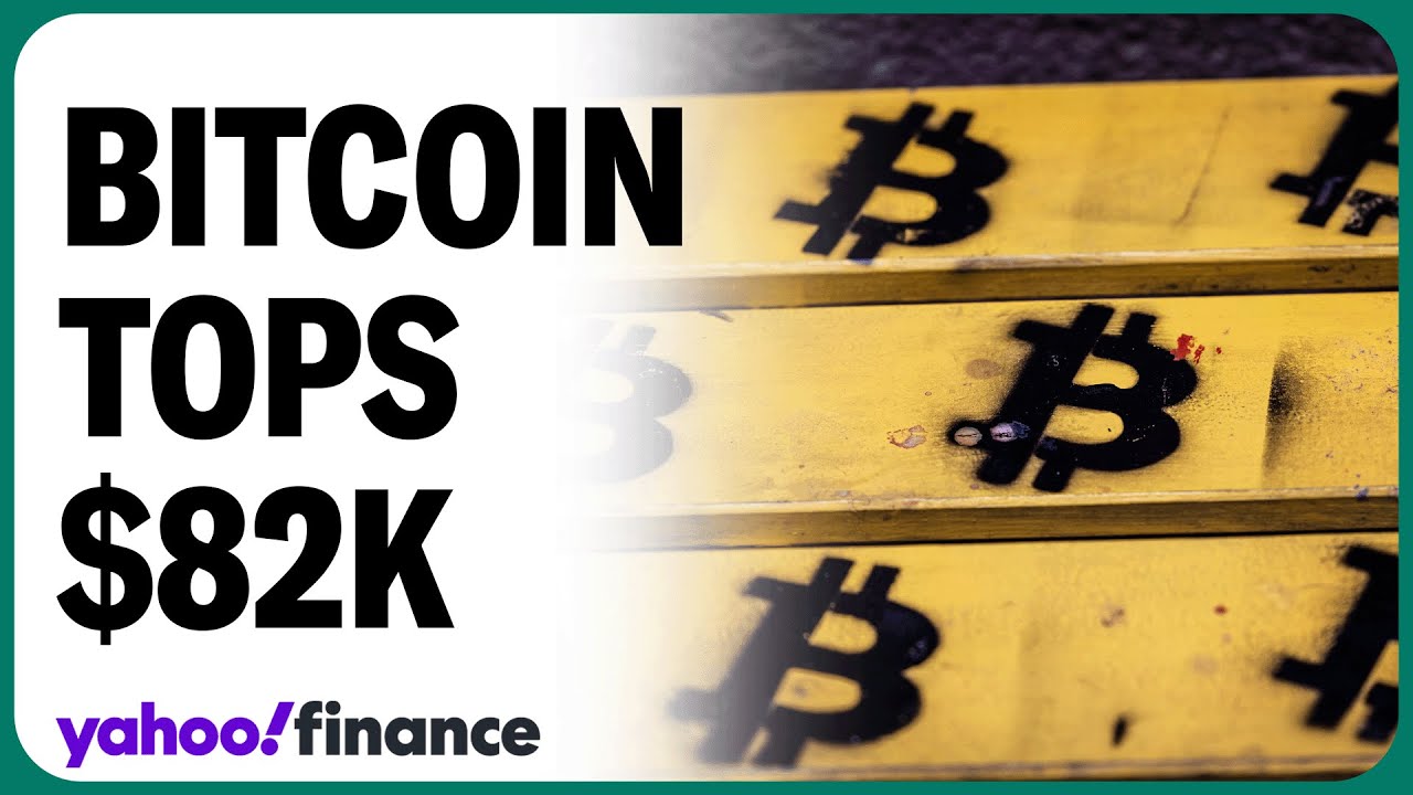 Bitcoin hits record above $82K, lifting crypto stocks