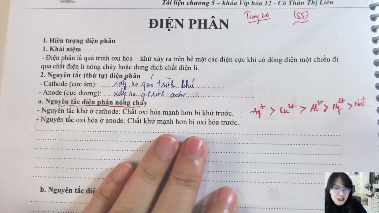 LÝ THUYẾT ĐIỆN PHÂN CHI TIẾT DỄ HIỂU