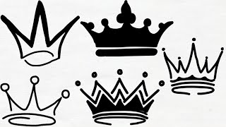 easy drawing | Pencil drawing | how to draw a crown  | filfel drawings