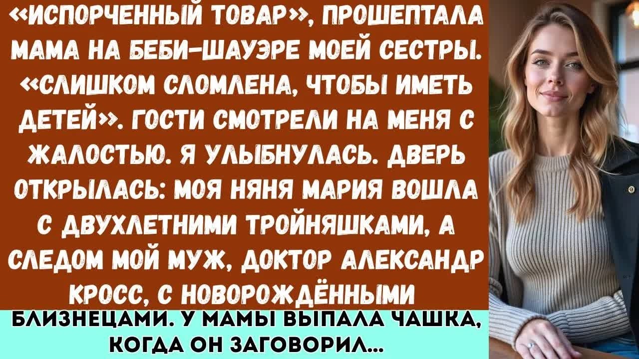 На беби шауэре моей сестры мама сказала： «Она слишком сломлена, чтобы иметь детей», и тут моя няня