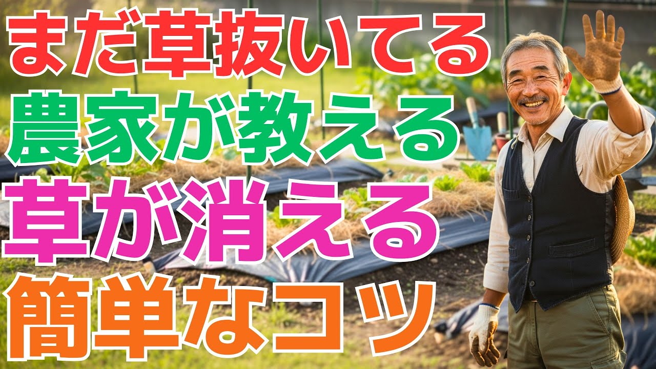 【雑草対策】知らないと一生損する！農家が密かにやっている“草が生えない畑”の秘密。【家庭菜園】