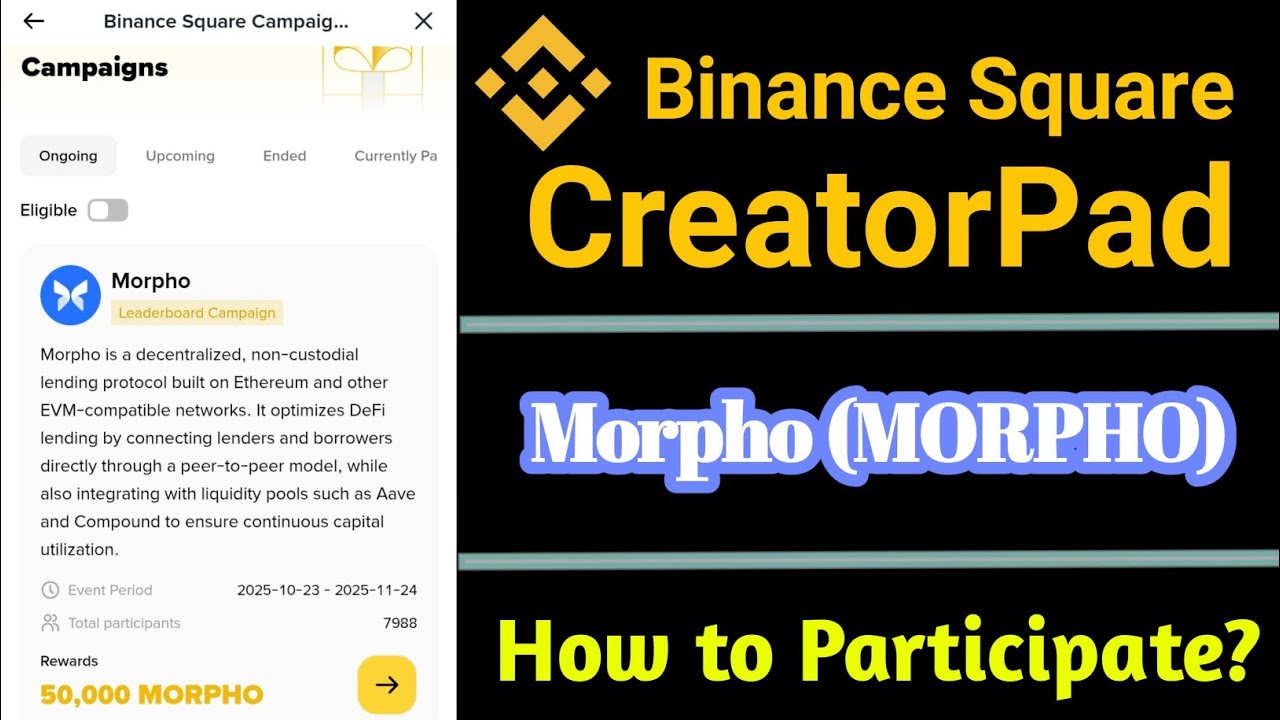 Morpho (MORPHO) CreatorPad in Binance Square || How to Participate ...