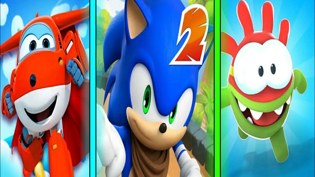 Sonic Dash 2 : Sonic Boom VS Super Wings : Jett Run VS Om Nom: Run Gameplay