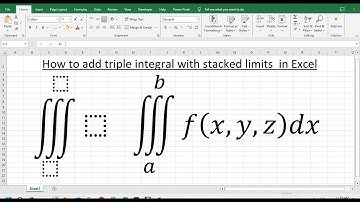 How to Add Triple Integrals with Stacked Limits in Excel