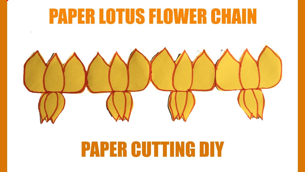 Tutorial for a Paper lotus flower ChainEasy DIY CraftBulletin board