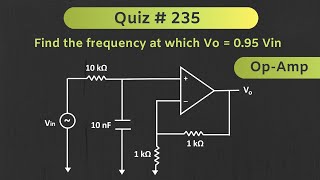 Op-Amp Active Filter Quiz