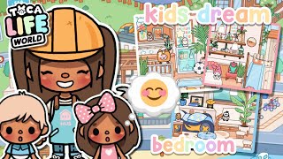 Building My Kids *DREAM BEDROOMS* ✨ In Toca World! || voiced  || Toca Life World