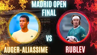 Félix Auger-Aliassime vs Andrey Rublev | ATP MADRID OPEN FINAL | LIVE TENNIS WATCHALONG