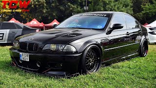 BMW E46 M3 Widebody Static on Black BBS Rims Tuning Project by Budy